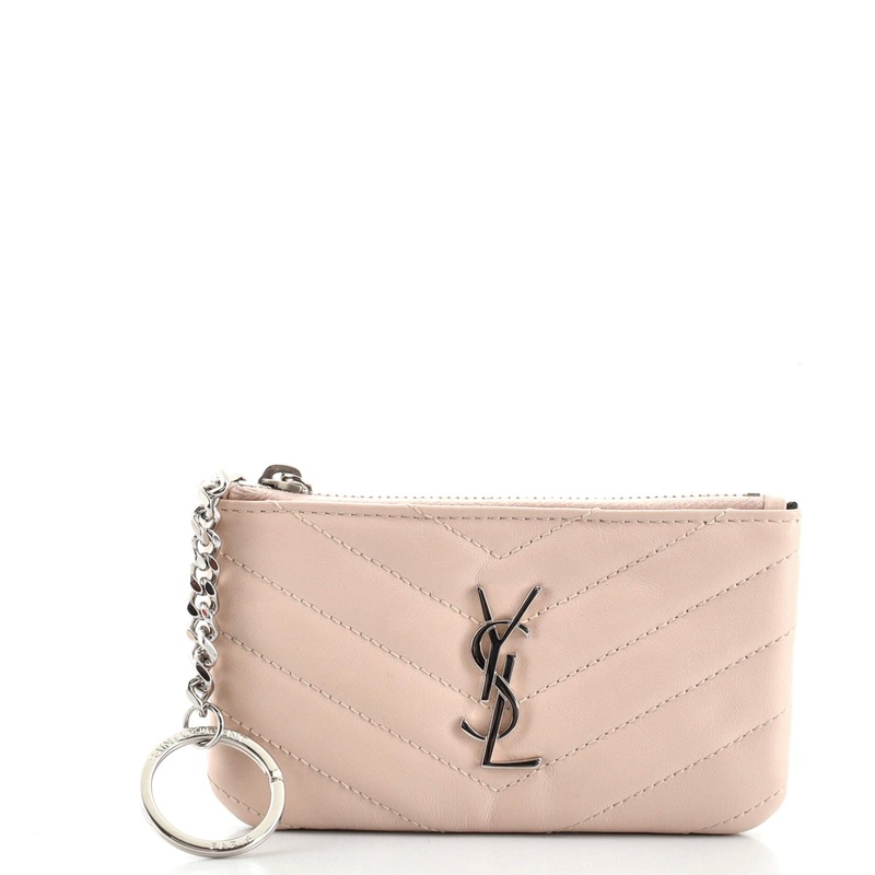 Monogram Key Pouch Matelasse Chevron Leather S744816633197