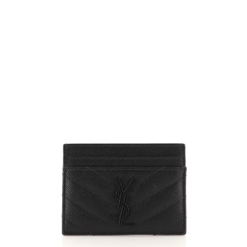Classic Monogram Card Holder Matelasse Chevron Leather S744816624734