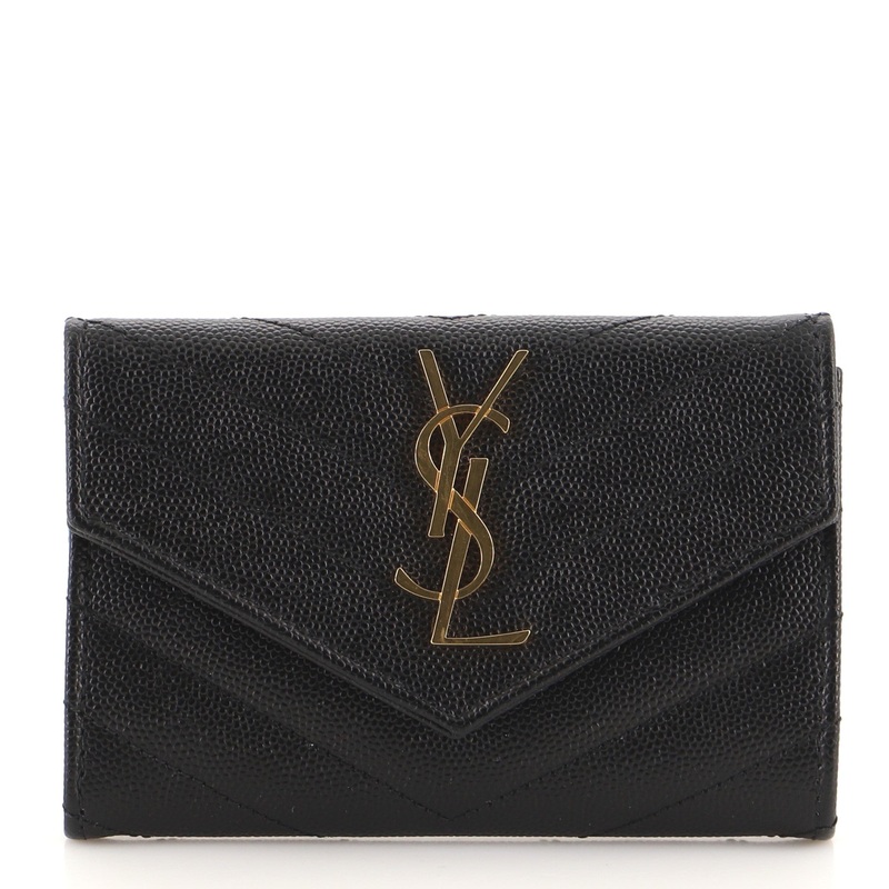 Classic Monogram Flap Wallet Matelasse Chevron Leather Small S744816621523