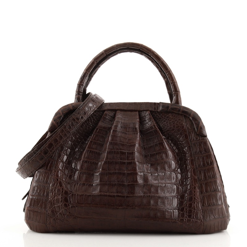 Frame Top Handle Bag Crocodile Small S744816623643