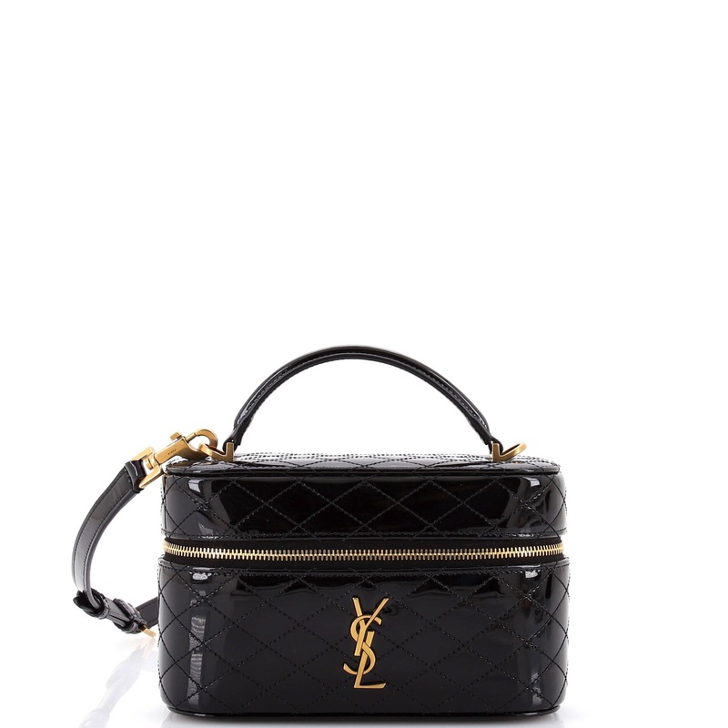 Gaby Zip Around Vanity Bag Quilted Leather Mini S744816620217