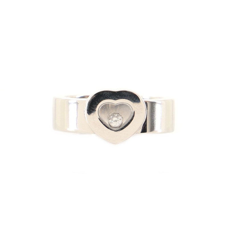 Happy Heart Ring 18K White Gold with Diamond