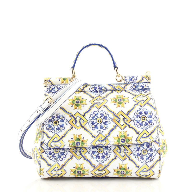 Miss Sicily Bag Printed Leather Medium S744816624667