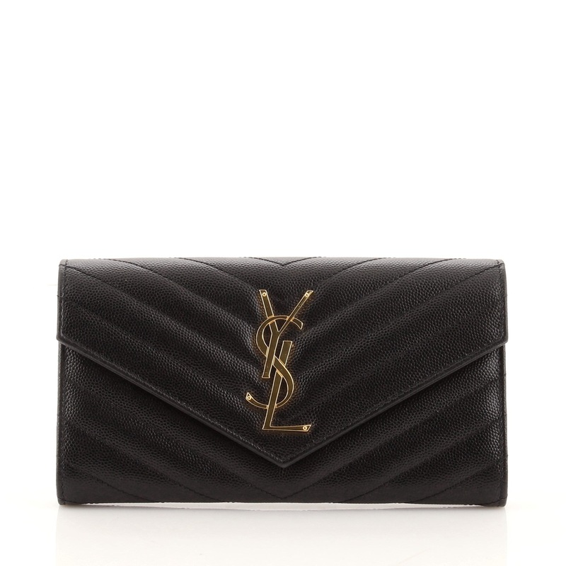 Classic Monogram Flap Wallet Matelasse Chevron Leather Large S744816612777