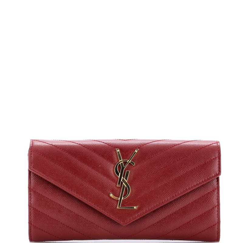 Classic Monogram Flap Wallet Matelasse Chevron Leather Large S744816614500