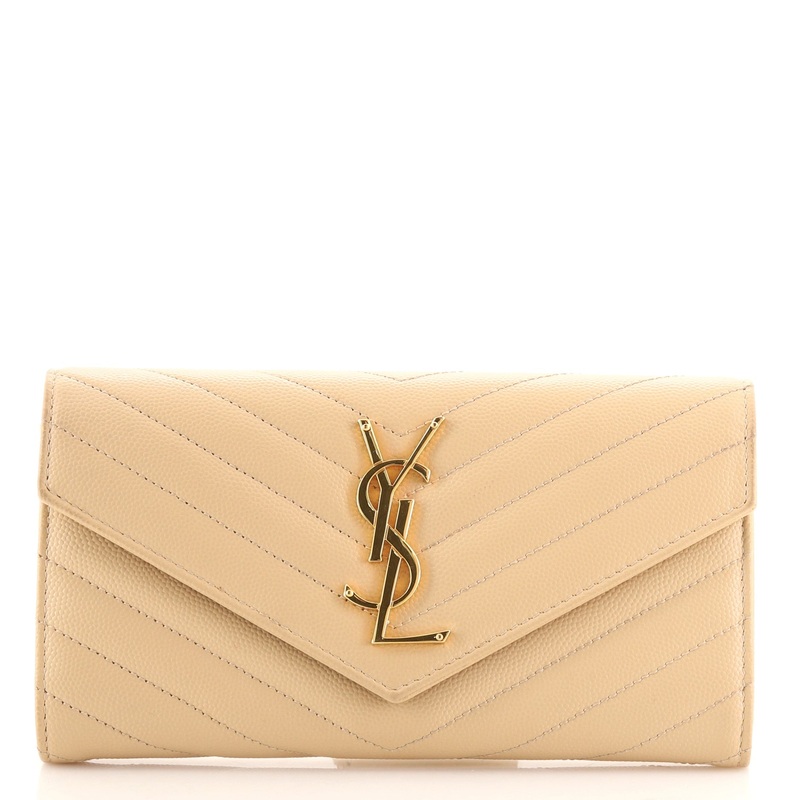 Classic Monogram Flap Wallet Matelasse Chevron Leather Large S744816618040