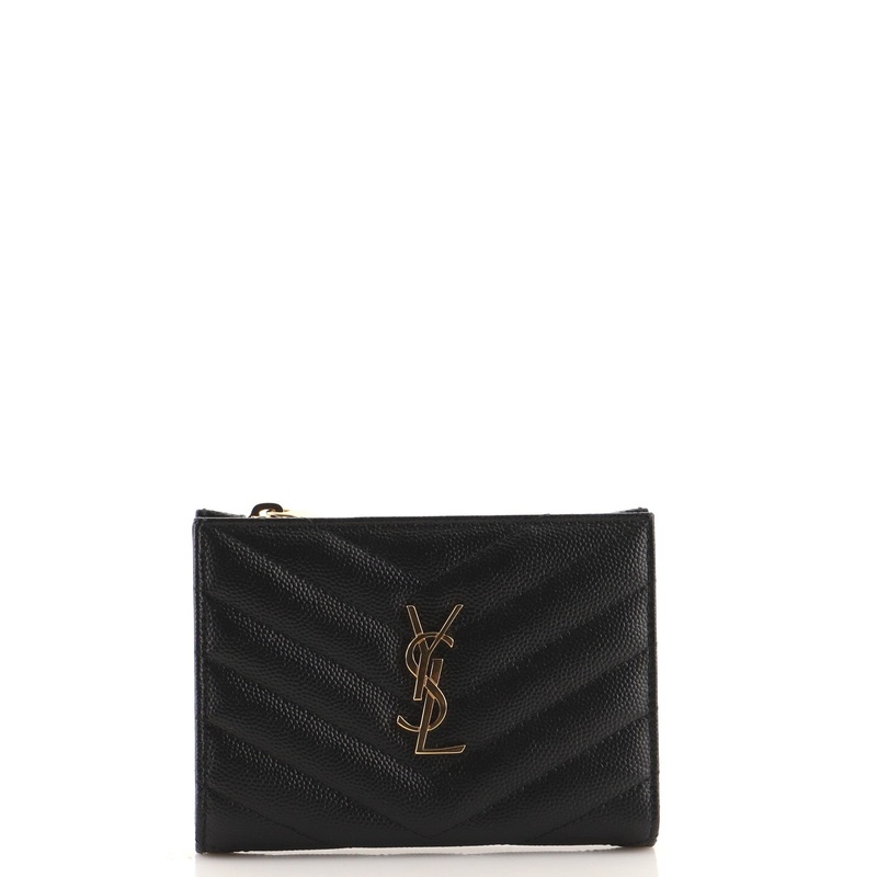 Classic Monogram Compact Wallet Matelasse Chevron Leather S744816608508