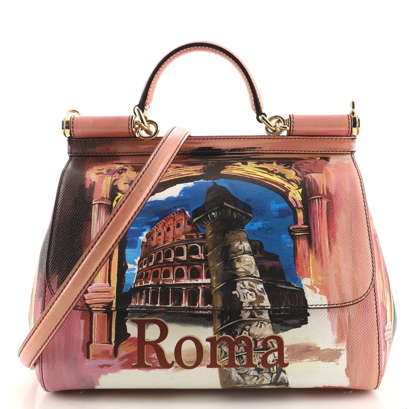 Miss Sicily Bag Printed Leather Medium S744816606793