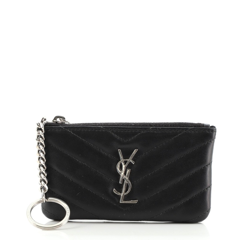 Monogram Key Pouch Matelasse Chevron Leather S744816611972