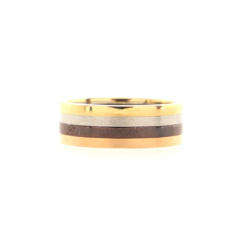 Quatre Ring 18K Tricolor Gold with PVD S744816606767