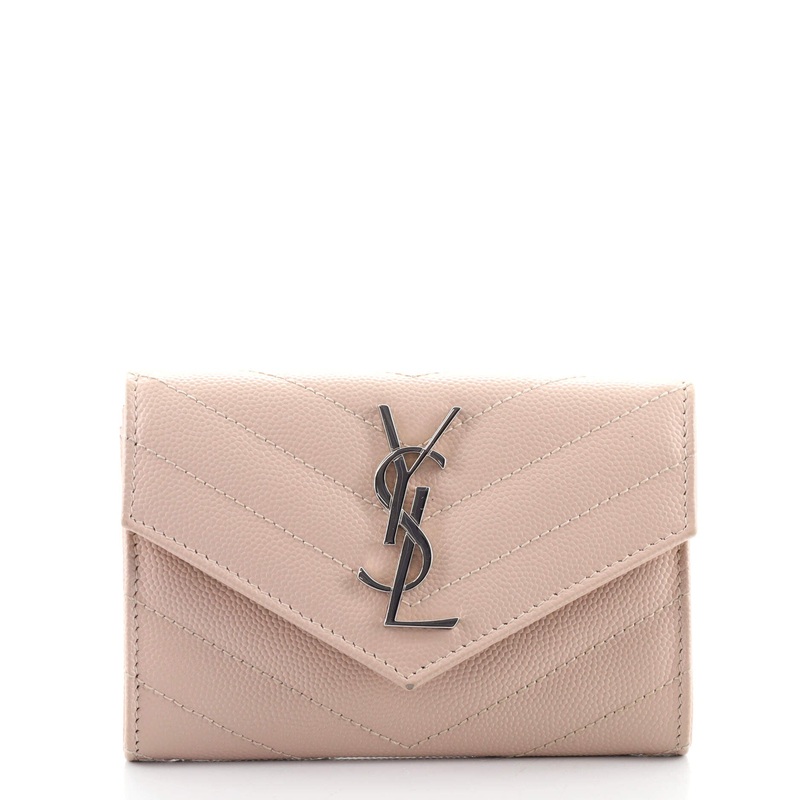 Classic Monogram Flap Wallet Matelasse Chevron Leather Small S744816604343