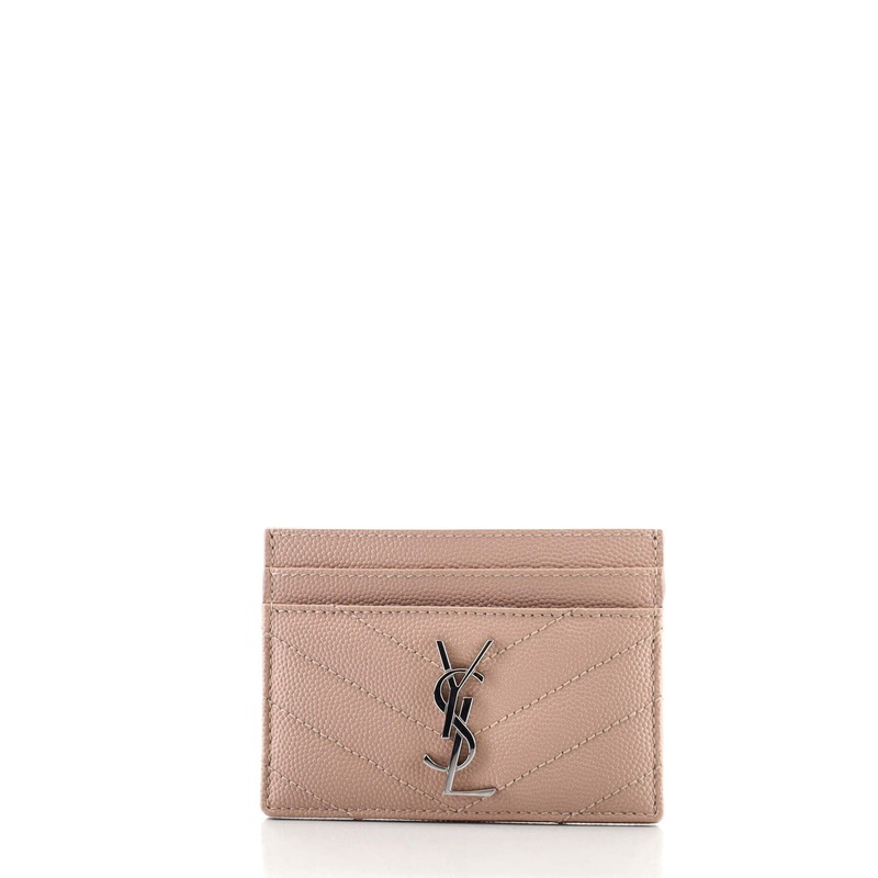 Classic Monogram Card Holder Matelasse Chevron Leather S744816593400