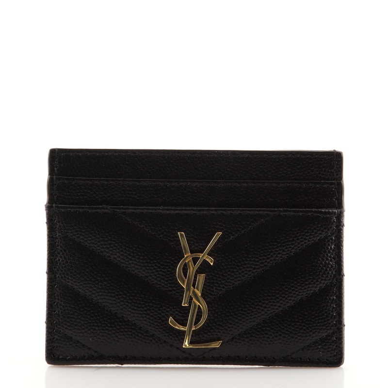 Classic Monogram Card Holder Matelasse Chevron Leather S744816595932