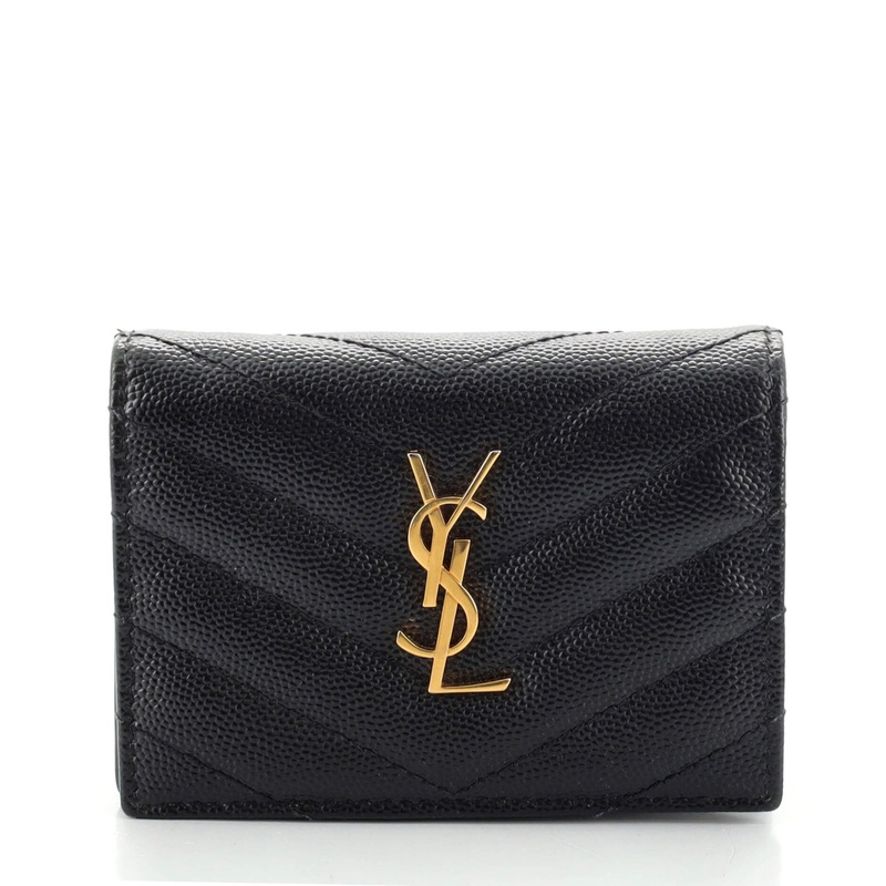 Classic Monogram Compact Wallet Matelasse Chevron Leather S744816594563