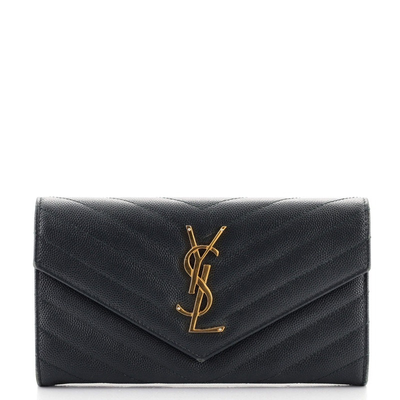 Classic Monogram Flap Wallet Matelasse Chevron Leather Large S744816593336