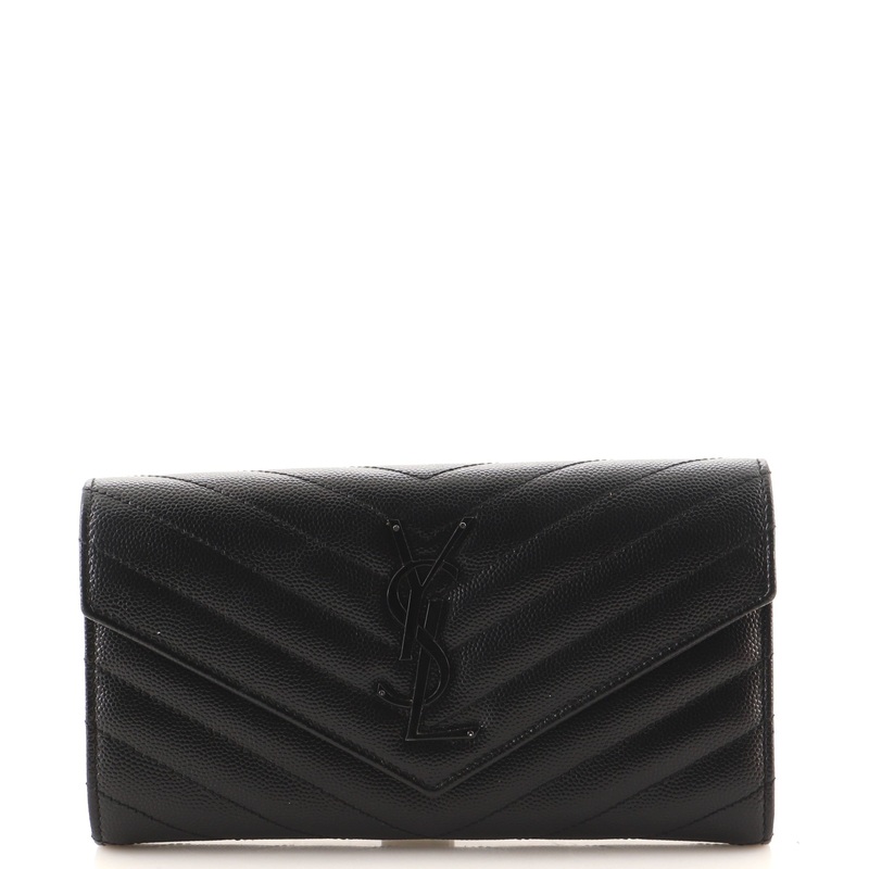 Classic Monogram Flap Wallet Matelasse Chevron Leather Large S744816596540