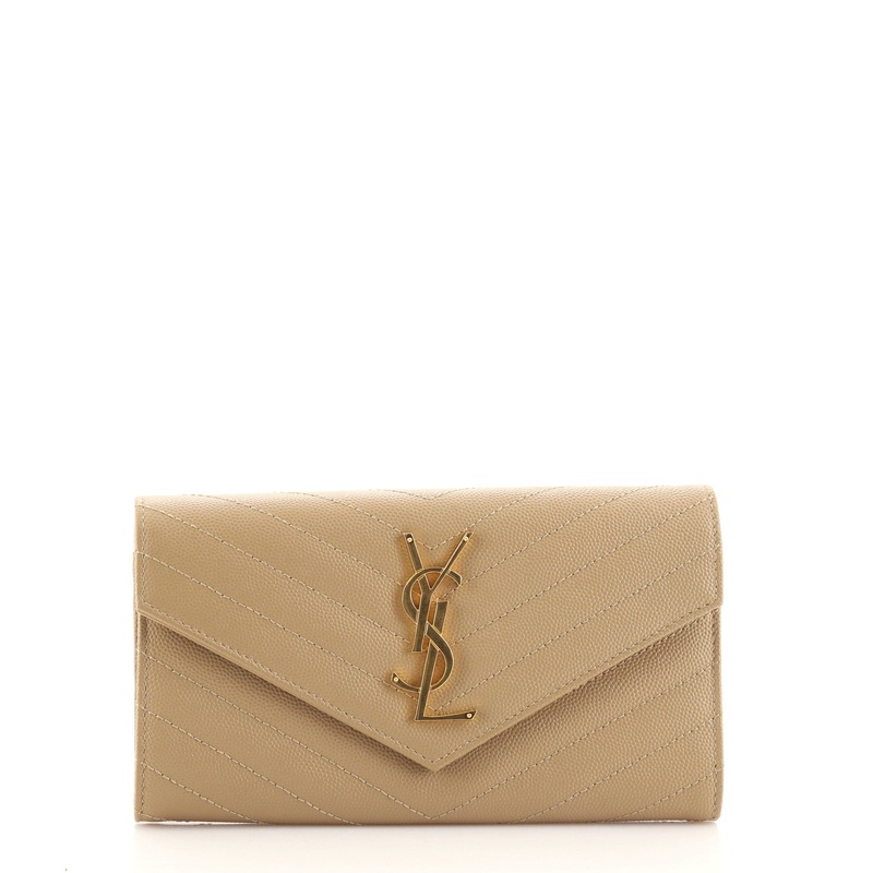 Classic Monogram Flap Wallet Matelasse Chevron Leather Large S744816596732