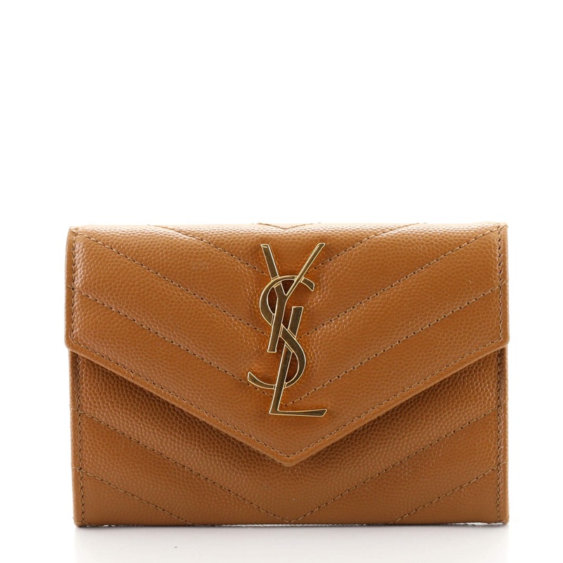 Classic Monogram Flap Wallet Matelasse Chevron Leather Small S744816595030