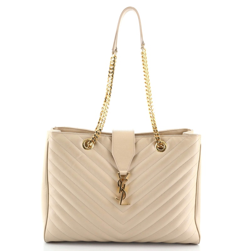 Classic Monogram Shopper Matelasse Chevron Leather Large S744816598619