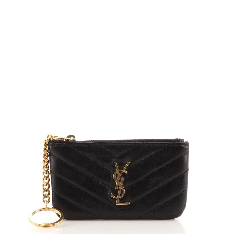 Monogram Key Pouch Matelasse Chevron Leather S744816598300