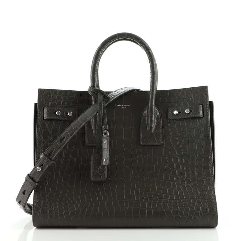 Sac de Jour Souple Bag Crocodile Embossed Leather Small S744816593207