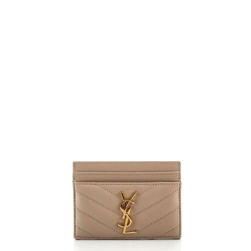 Classic Monogram Card Holder Matelasse Chevron Leather S744816588575