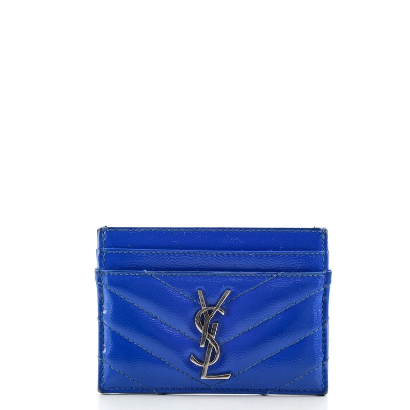 Classic Monogram Card Holder Matelasse Chevron Patent S744816588649