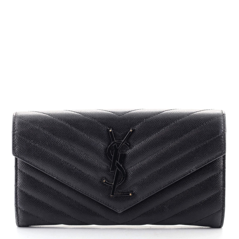 Classic Monogram Flap Wallet Matelasse Chevron Leather Large S744816588591