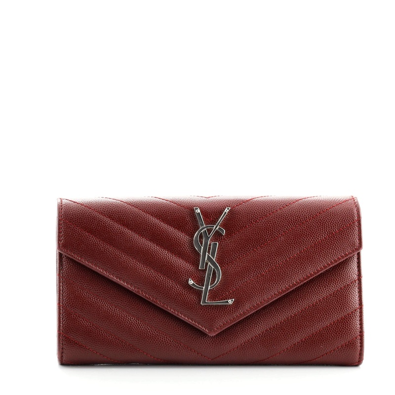 Classic Monogram Flap Wallet Matelasse Chevron Leather Large S744816592188
