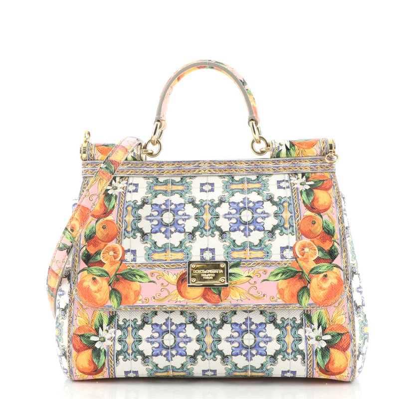 Miss Sicily Bag Printed Leather Medium S744816591819