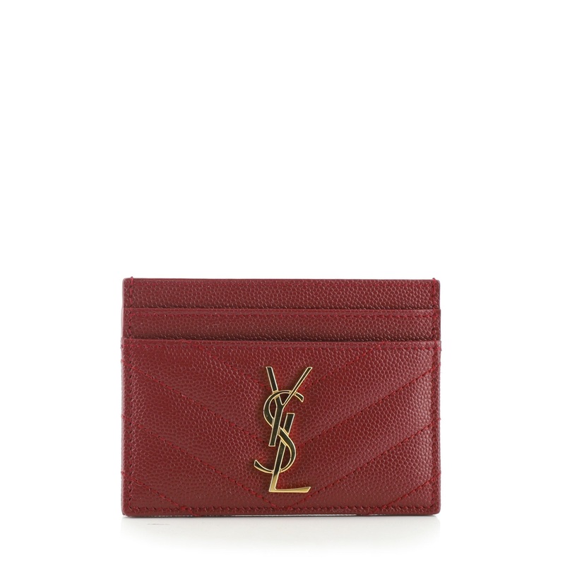 Classic Monogram Card Holder Matelasse Chevron Leather S744816586058