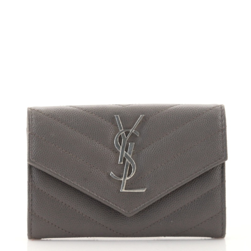 Classic Monogram Compact Wallet Matelasse Chevron Leather S744816580080