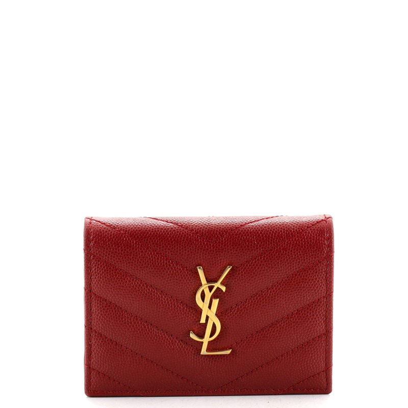 Classic Monogram Compact Wallet Matelasse Chevron Leather S744816586211