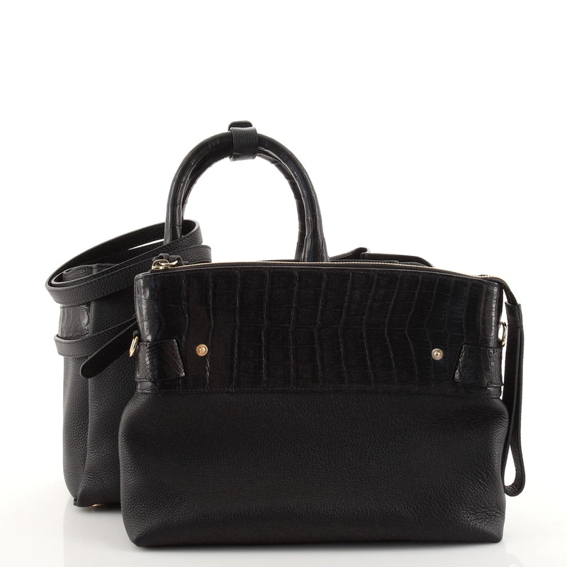 Cristie Tote Leather with Crocodile Small S744816573117