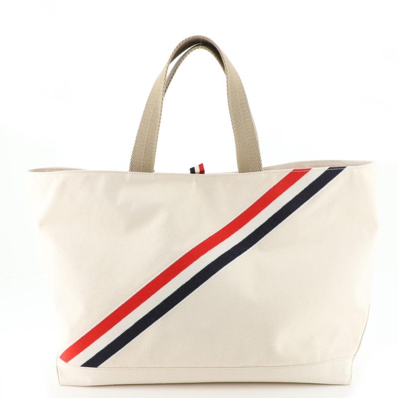 Diagonal Stripe Tool Tote Canvas Medium