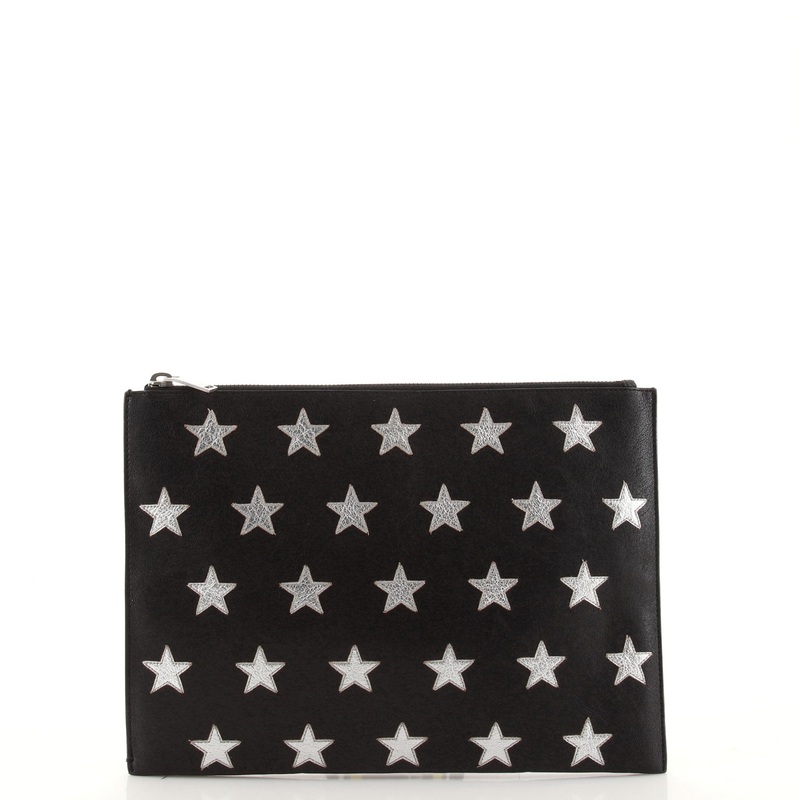 Stars Zip Pouch Leather Medium S744816577808
