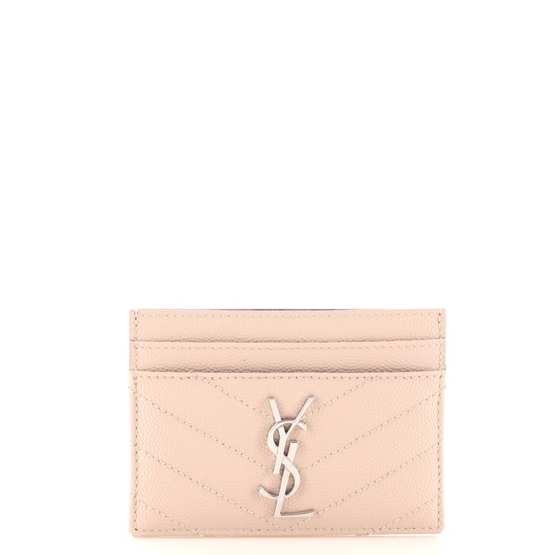 Classic Monogram Card Holder Matelasse Chevron Leather S744816571324
