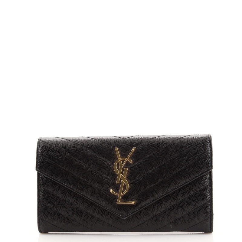 Classic Monogram Flap Wallet Matelasse Chevron Leather Large S744816564815