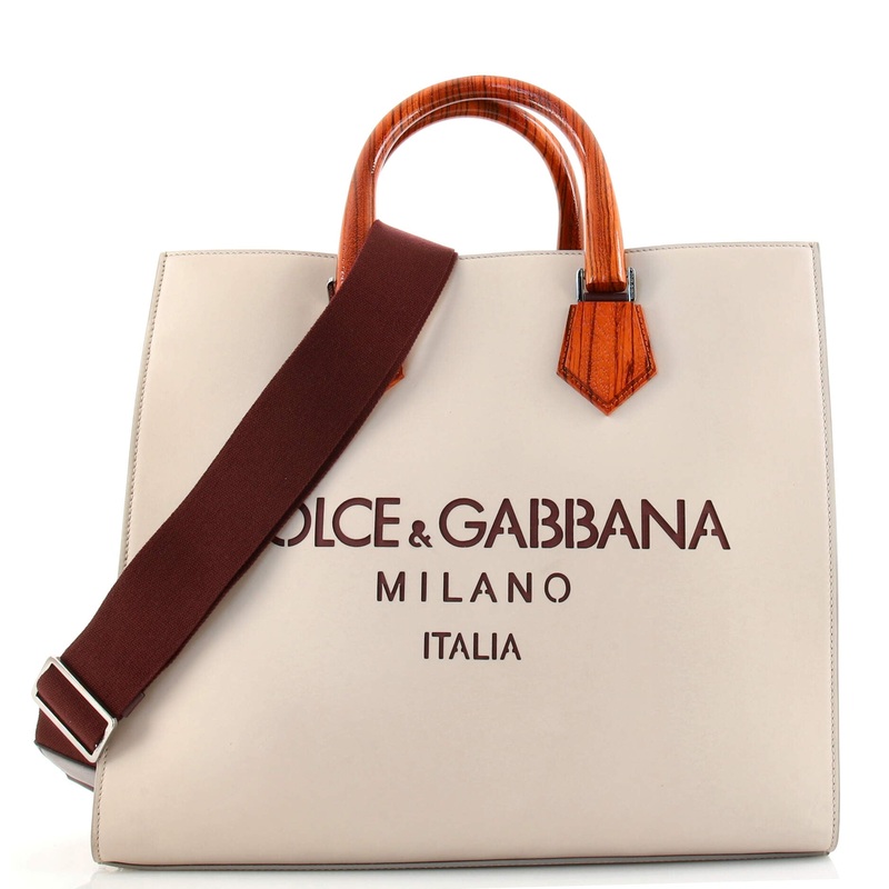 Edge Logo Tote Leather