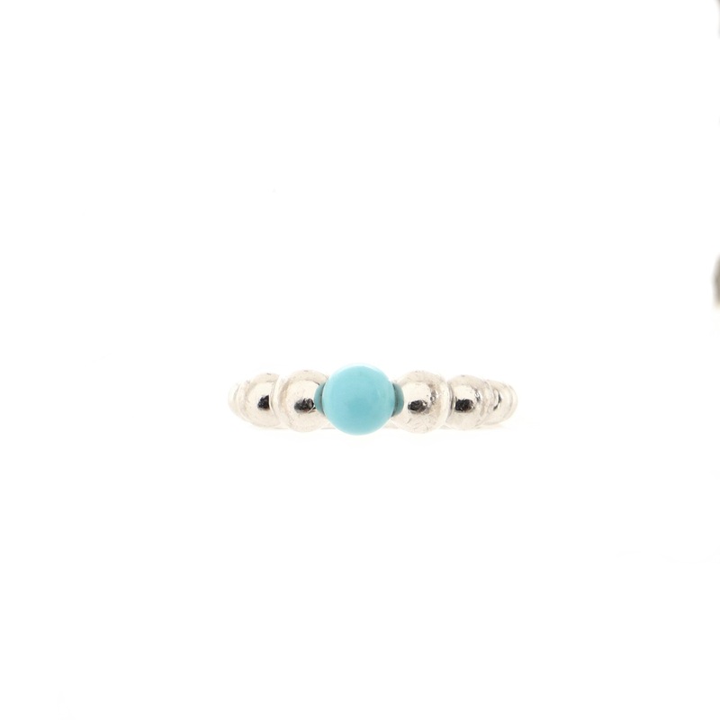 Perlee Couleurs Variation Ring 18K White Gold with Turquoise